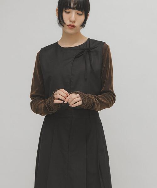 KBF(ケイビーエフ)の「2WAYベストセパレートワンピース(ワンピース・レディース・チャコールグレー/ブラック/ブラウン・38/36)」の17枚目の写真