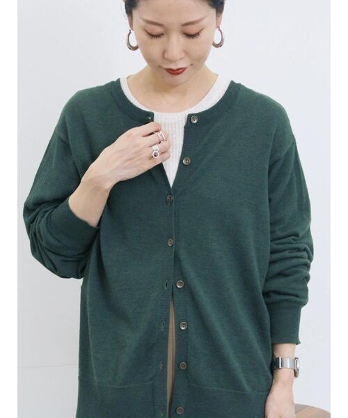 Samansa Mos2 blue（サマンサモスモスブルー）の「マルチスタイル前後2wayクルーネックカーディガン（カーディガン/ボレロ・レディース・ライトベージュ/ブラック/グリーン/モカ/オレンジ・M/L）」の5枚目の写真