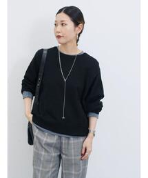 Samansa Mos2 blue | マルチスタイル前後2wayクルーネックカーディガン(カーディガン/ボレロ)