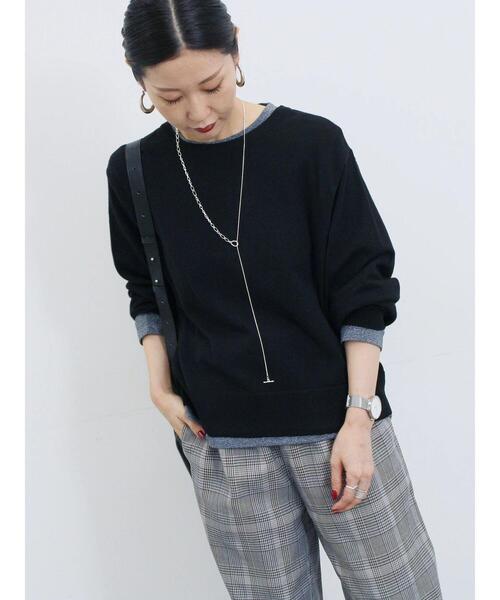 Samansa Mos2 blue（サマンサモスモスブルー）の「マルチスタイル前後2wayクルーネックカーディガン（カーディガン/ボレロ・レディース・ライトベージュ/ブラック/グリーン/モカ/オレンジ・M/L）」の7枚目の写真