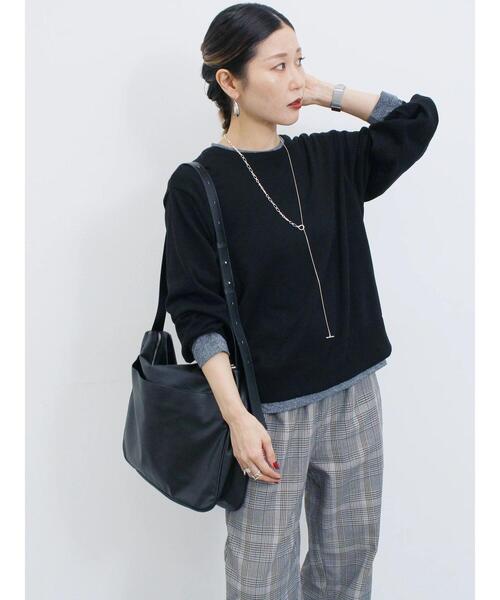 Samansa Mos2 blue（サマンサモスモスブルー）の「マルチスタイル前後2wayクルーネックカーディガン（カーディガン/ボレロ・レディース・ライトベージュ/ブラック/グリーン/モカ/オレンジ・M/L）」の8枚目の写真