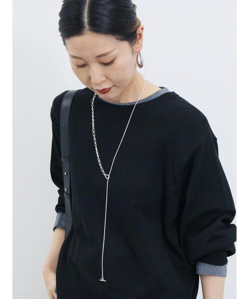 Samansa Mos2 blue（サマンサモスモスブルー）の「マルチスタイル前後2wayクルーネックカーディガン（カーディガン/ボレロ・レディース・ライトベージュ/ブラック/グリーン/モカ/オレンジ・M/L）」の9枚目の写真