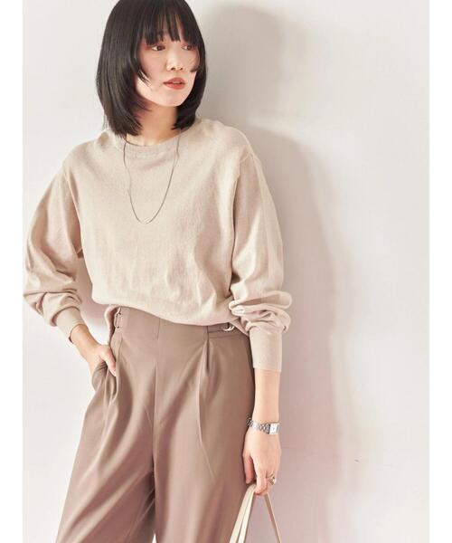 Samansa Mos2 blue（サマンサモスモスブルー）の「マルチスタイル前後2wayクルーネックカーディガン（カーディガン/ボレロ・レディース・ライトベージュ/ブラック/グリーン/モカ/オレンジ・M/L）」の15枚目の写真