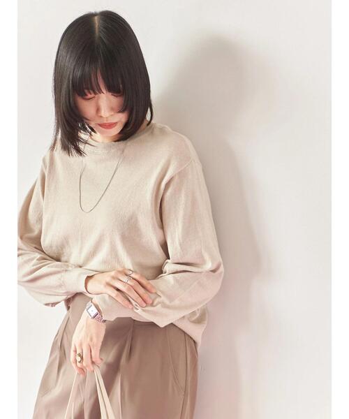 Samansa Mos2 blue（サマンサモスモスブルー）の「マルチスタイル前後2wayクルーネックカーディガン（カーディガン/ボレロ・レディース・ライトベージュ/ブラック/グリーン/モカ/オレンジ・M/L）」の16枚目の写真