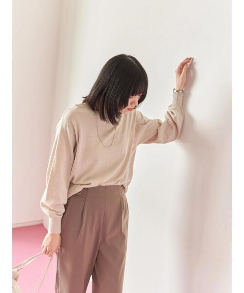 Samansa Mos2 blue（サマンサモスモスブルー）の「マルチスタイル前後2wayクルーネックカーディガン（カーディガン/ボレロ・レディース・ライトベージュ/ブラック/グリーン/モカ/オレンジ・M/L）」の18枚目の写真