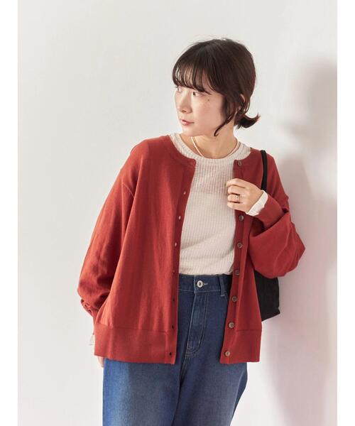 Samansa Mos2 blue（サマンサモスモスブルー）の「マルチスタイル前後2wayクルーネックカーディガン（カーディガン/ボレロ・レディース・ライトベージュ/ブラック/グリーン/モカ/オレンジ・M/L）」の21枚目の写真