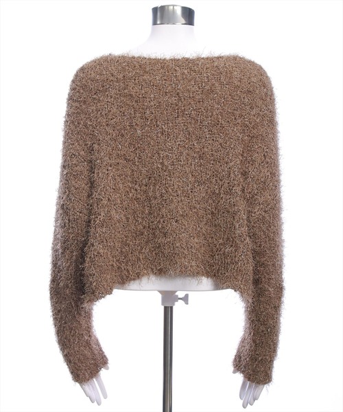 CLEAR BASIC（クリアベーシック）の「ラメニットプルオーバー［大人 カジュアル 着回し力抜群］（ニット/セーター・レディース・モカ/ブラック/ライトグレー・F）」の13枚目の写真