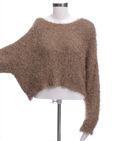 CLEAR BASIC（クリアベーシック）の「ラメニットプルオーバー［大人 カジュアル 着回し力抜群］（ニット/セーター・レディース・モカ/ブラック/ライトグレー・F）」の14枚目の写真