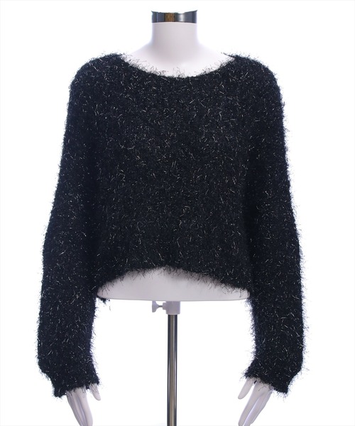 CLEAR BASIC（クリアベーシック）の「ラメニットプルオーバー［大人 カジュアル 着回し力抜群］（ニット/セーター・レディース・モカ/ブラック/ライトグレー・F）」の17枚目の写真