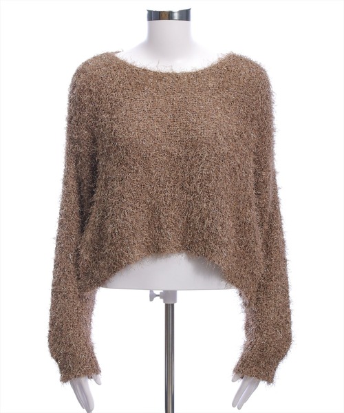 CLEAR BASIC（クリアベーシック）の「ラメニットプルオーバー［大人 カジュアル 着回し力抜群］（ニット/セーター・レディース・モカ/ブラック/ライトグレー・F）」の18枚目の写真