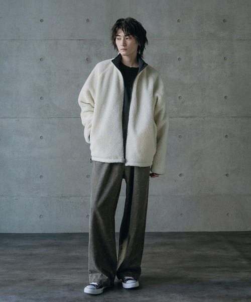 RATTLE TRAP（ラトルトラップ）の「【リバーシブル】ナイロン/フリース オーバーサイズ スタンドカラーブルゾン（ブルゾン・メンズ・グレー/ブラック・M/L/LL）」の12枚目の写真