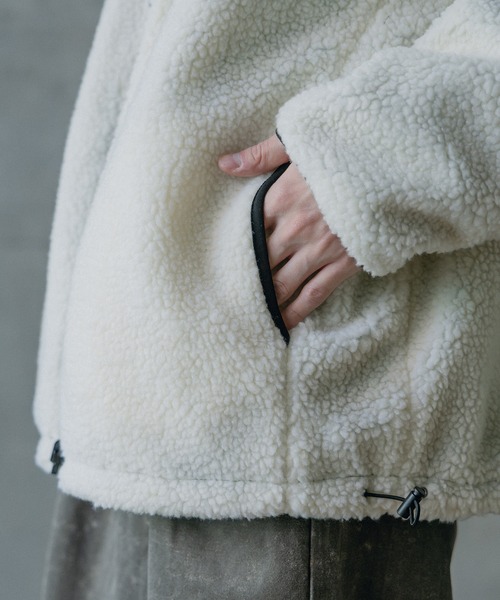 RATTLE TRAP（ラトルトラップ）の「【リバーシブル】ナイロン/フリース オーバーサイズ スタンドカラーブルゾン（ブルゾン・メンズ・グレー/ブラック・M/L/LL）」の17枚目の写真