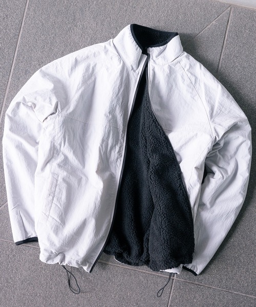 RATTLE TRAP（ラトルトラップ）の「【リバーシブル】ナイロン/フリース オーバーサイズ スタンドカラーブルゾン（ブルゾン・メンズ・グレー/ブラック・M/L/LL）」の8枚目の写真