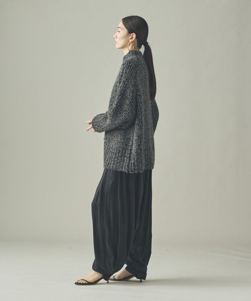 Curensology（カレンソロジー）の「Curensology(カレンソロジー)/MIXブークレニットプルオーバー（ニット/セーター・レディース・チャコールグレー/ベージュ・FREE）」の8枚目の写真