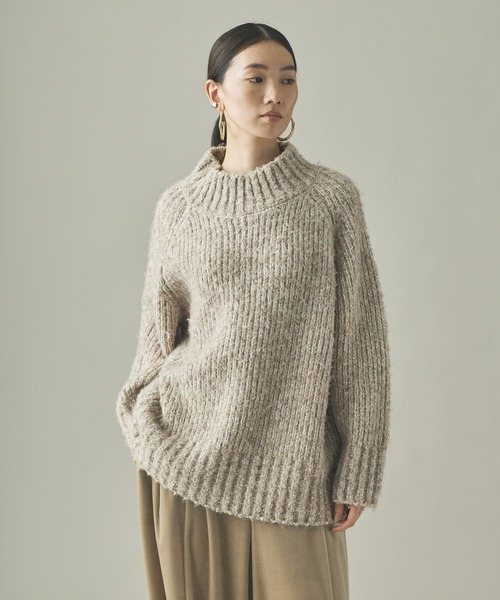 Curensology（カレンソロジー）の「Curensology(カレンソロジー)/MIXブークレニットプルオーバー（ニット/セーター・レディース・チャコールグレー/ベージュ・FREE）」の9枚目の写真