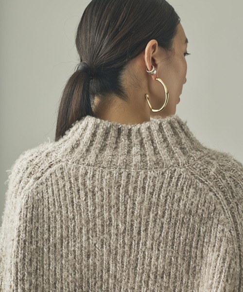 Curensology（カレンソロジー）の「Curensology(カレンソロジー)/MIXブークレニットプルオーバー（ニット/セーター・レディース・チャコールグレー/ベージュ・FREE）」の17枚目の写真