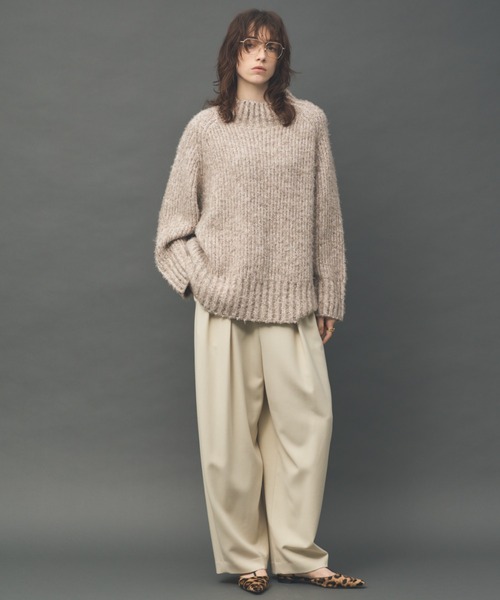 Curensology（カレンソロジー）の「Curensology(カレンソロジー)/MIXブークレニットプルオーバー（ニット/セーター・レディース・チャコールグレー/ベージュ・FREE）」の19枚目の写真