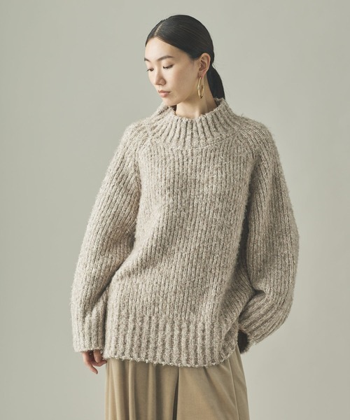 Curensology（カレンソロジー）の「Curensology(カレンソロジー)/MIXブークレニットプルオーバー（ニット/セーター・レディース・チャコールグレー/ベージュ・FREE）」の20枚目の写真