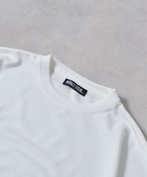 DOUBLE STEAL（ダブルスティール）の「スリット入りポンチロンT（Tシャツ/カットソー・メンズ・ブラック/カーキ/ホワイト・SMALL/MEDIUM/LARGE）」の6枚目の写真