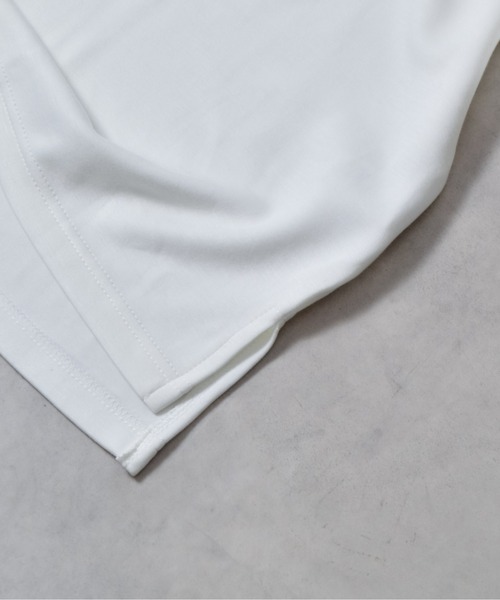 DOUBLE STEAL（ダブルスティール）の「スリット入りポンチロンT（Tシャツ/カットソー・メンズ・ブラック/カーキ/ホワイト・SMALL/MEDIUM/LARGE）」の5枚目の写真