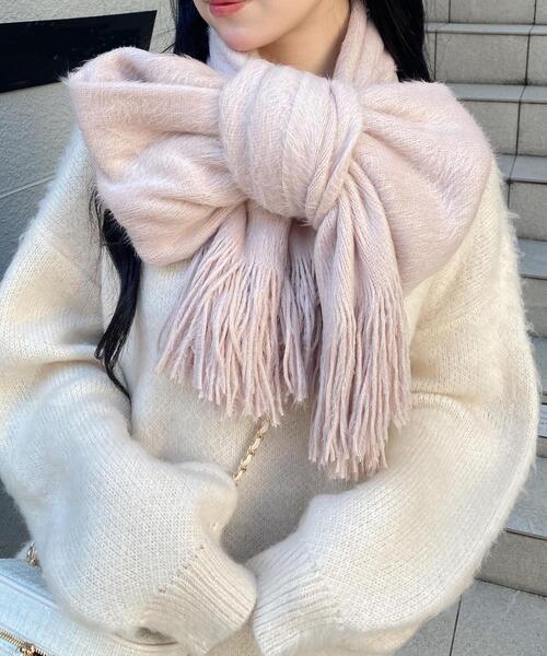 INGNI（イング）の「シャギーストール（ストール/ショール・レディース・ピンク/オフホワイト/グレー/サックスブルー・ONE SIZE）」の4枚目の写真