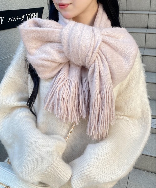 INGNI（イング）の「シャギーストール（ストール/ショール・レディース・ピンク/オフホワイト/グレー/サックスブルー・ONE SIZE）」の19枚目の写真