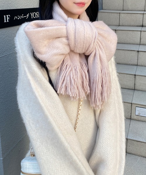 INGNI（イング）の「シャギーストール（ストール/ショール・レディース・ピンク/オフホワイト/グレー/サックスブルー・ONE SIZE）」の18枚目の写真