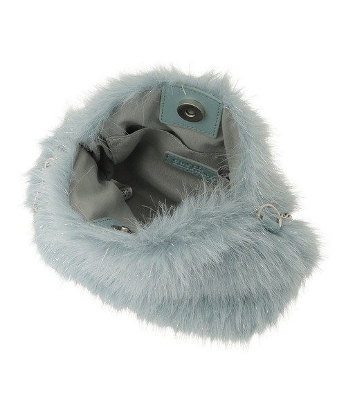 earth music&ecology（アースミュージックアンドエコロジー）の「ファーラウンドバッグ（ショルダーバッグ・レディース・アイボリー/ライトブルー・FREE）」の9枚目の写真