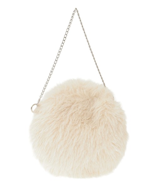 earth music&ecology（アースミュージックアンドエコロジー）の「ファーラウンドバッグ（ショルダーバッグ・レディース・アイボリー/ライトブルー・FREE）」の11枚目の写真