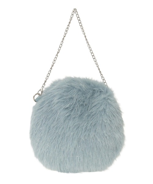 earth music&ecology（アースミュージックアンドエコロジー）の「ファーラウンドバッグ（ショルダーバッグ・レディース・アイボリー/ライトブルー・FREE）」の12枚目の写真