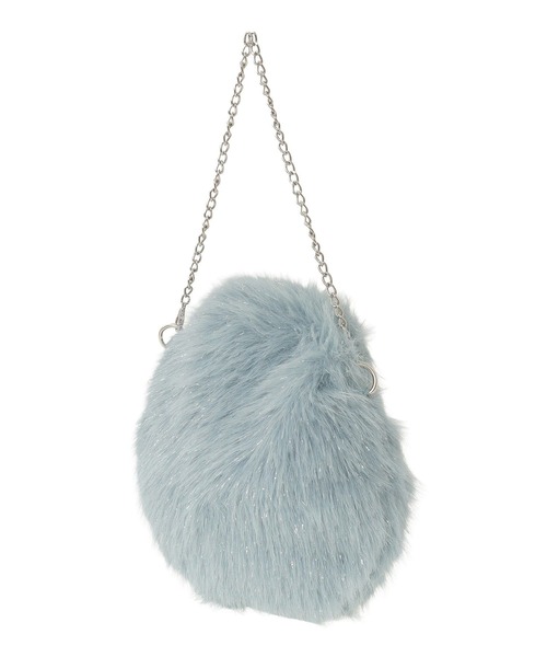 earth music&ecology（アースミュージックアンドエコロジー）の「ファーラウンドバッグ（ショルダーバッグ・レディース・アイボリー/ライトブルー・FREE）」の14枚目の写真