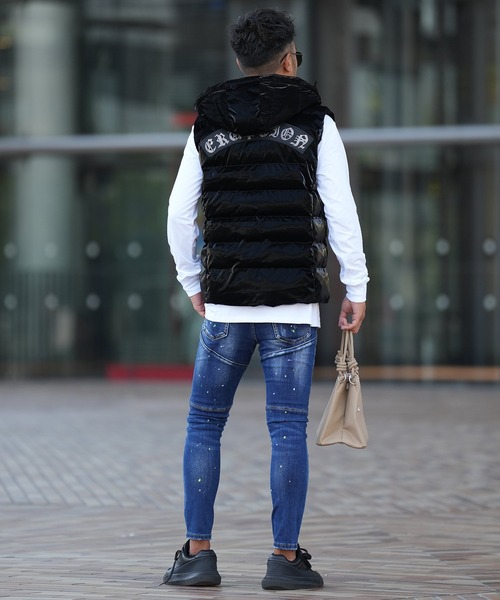 adamsJUGGLER RTEGクロス&BRベスト ブラック テカテカ 光沢 RTEGクロス&BRベスト（ベスト）｜adamsJUGGLER（アダムスジャグラー