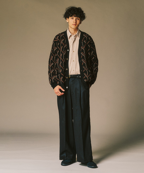 417 EDIFICE（フォーワンセブンエディフィス）の「モールパターンカーディガン（カーディガン/ボレロ・メンズ・ブラック/ホワイト/ベージュ・MEDIUM/LARGE）」の9枚目の写真