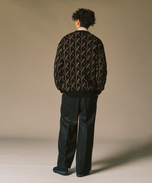 417 EDIFICE（フォーワンセブンエディフィス）の「モールパターンカーディガン（カーディガン/ボレロ・メンズ・ブラック/ホワイト/ベージュ・MEDIUM/LARGE）」の10枚目の写真