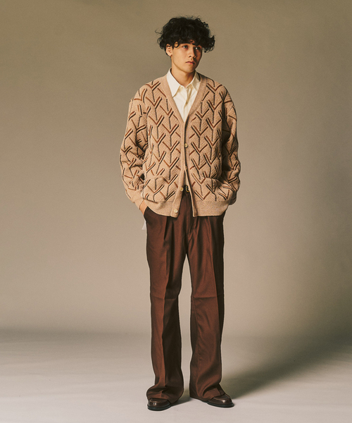 417 EDIFICE（フォーワンセブンエディフィス）の「モールパターンカーディガン（カーディガン/ボレロ・メンズ・ブラック/ホワイト/ベージュ・MEDIUM/LARGE）」の16枚目の写真