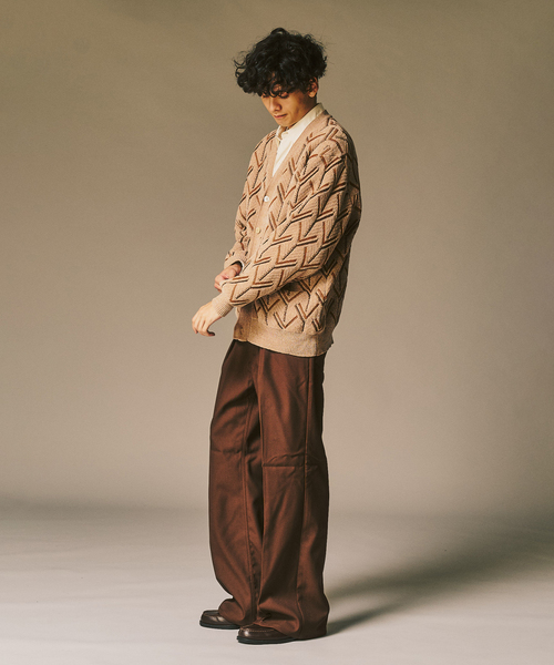 417 EDIFICE（フォーワンセブンエディフィス）の「モールパターンカーディガン（カーディガン/ボレロ・メンズ・ブラック/ホワイト/ベージュ・MEDIUM/LARGE）」の17枚目の写真