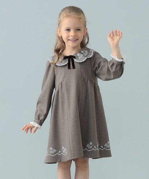 セレモニー スカラップ 刺繍 ワンピース 2026（110～130cm