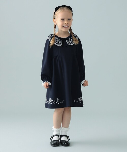 セレモニー スカラップ 刺繍 ワンピース 2026（110～130cm