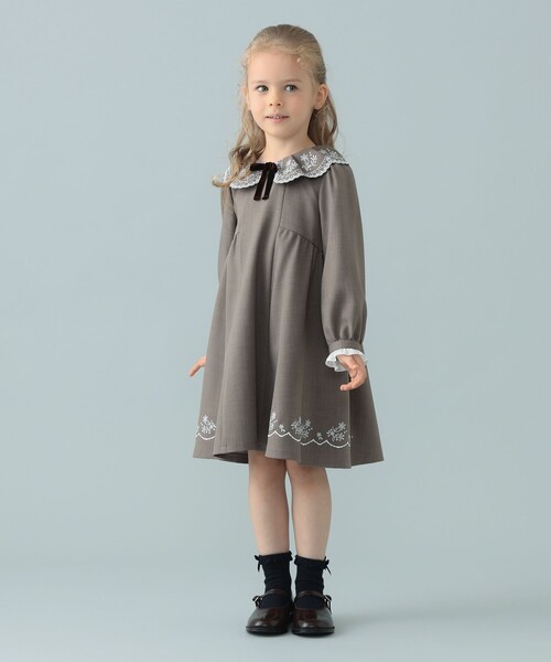 セレモニー スカラップ 刺繍 ワンピース 2026（110～130cm