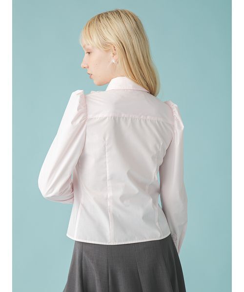 FURFUR(ファーファー)の「コンパクトパフスリーブシャツ(シャツ/ブラウス・レディース・ブルー/ピンク/ホワイト・F)」の11枚目の写真