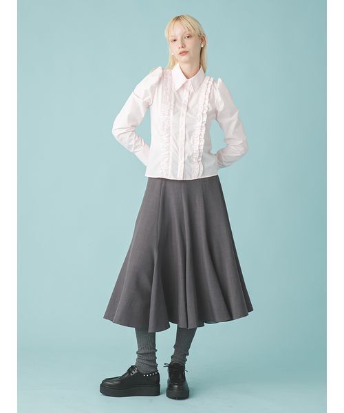 FURFUR(ファーファー)の「コンパクトパフスリーブシャツ(シャツ/ブラウス・レディース・ブルー/ピンク/ホワイト・F)」の14枚目の写真