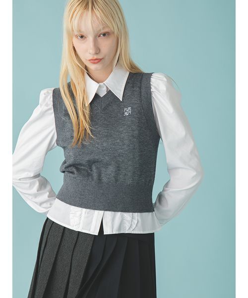 FURFUR(ファーファー)の「コンパクトパフスリーブシャツ(シャツ/ブラウス・レディース・ブルー/ピンク/ホワイト・F)」の15枚目の写真