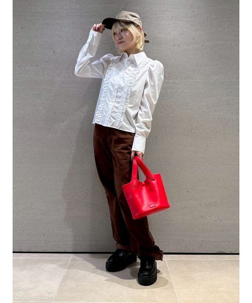 FURFUR(ファーファー)の「コンパクトパフスリーブシャツ(シャツ/ブラウス・レディース・ブルー/ピンク/ホワイト・F)」の19枚目の写真