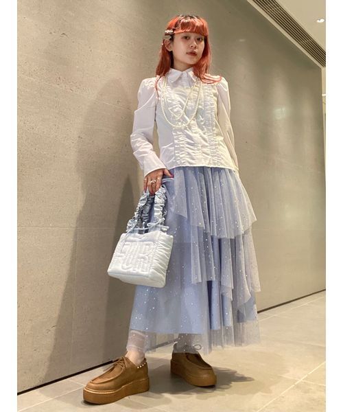 FURFUR(ファーファー)の「コンパクトパフスリーブシャツ(シャツ/ブラウス・レディース・ブルー/ピンク/ホワイト・F)」の21枚目の写真