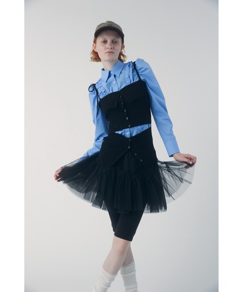 FURFUR(ファーファー)の「コンパクトパフスリーブシャツ(シャツ/ブラウス・レディース・ブルー/ピンク/ホワイト・F)」の8枚目の写真