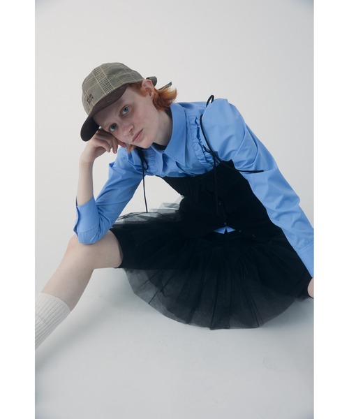 FURFUR(ファーファー)の「コンパクトパフスリーブシャツ(シャツ/ブラウス・レディース・ブルー/ピンク/ホワイト・F)」の9枚目の写真