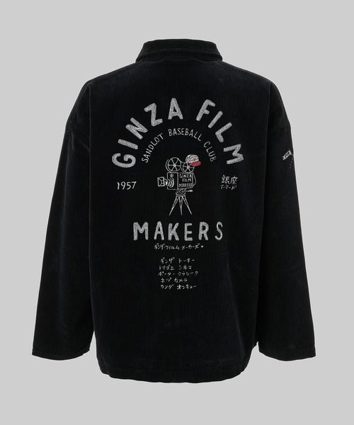 PORTER CLASSIC（ポータークラシック）の「CORDUROY ZIP JACKET EMBROIDERY (SANDLOT)（その他アウター・メンズ・ブラック/ブルー・3）」の3枚目の写真