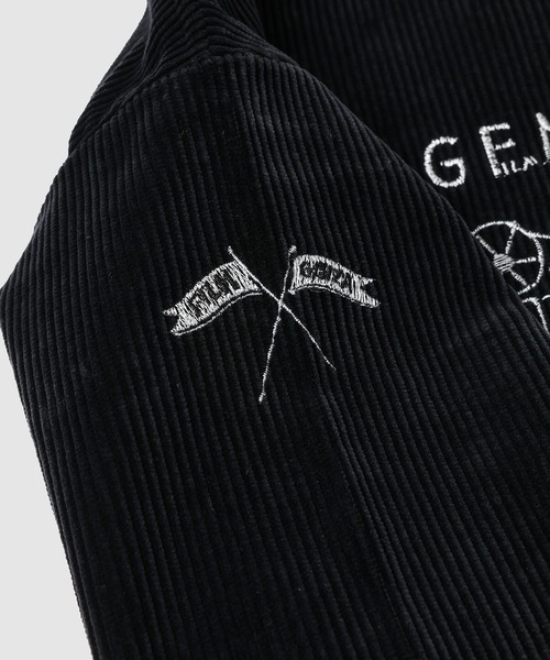 PORTER CLASSIC（ポータークラシック）の「CORDUROY ZIP JACKET EMBROIDERY (SANDLOT)（その他アウター・メンズ・ブラック/ブルー・3）」の4枚目の写真