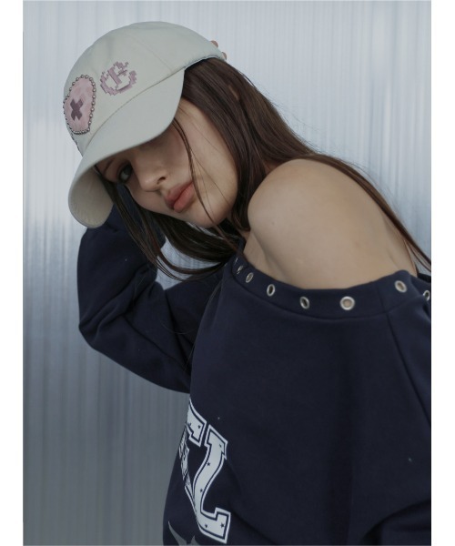 SETUPEXE（セットアップイーエックスイー）の「A'GEM/9 × .kom 『SETUPEXE/セットアップイーエックスイー』 LEO APPLIQUE BALL CAP/レオパードアップリケ刺繍キャップ（キャップ・レディース・ベージュ/ブラック・FREE）」の13枚目の写真