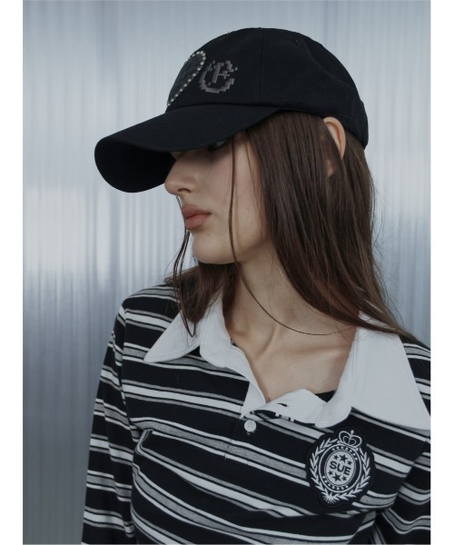 SETUPEXE（セットアップイーエックスイー）の「A'GEM/9 × .kom 『SETUPEXE/セットアップイーエックスイー』 LEO APPLIQUE BALL CAP/レオパードアップリケ刺繍キャップ（キャップ・レディース・ベージュ/ブラック・FREE）」の6枚目の写真